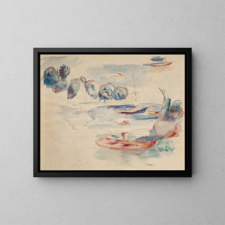 Laivastututkimukset - Pierre-Auguste Renoir — kehystetty taideteos seinällä
