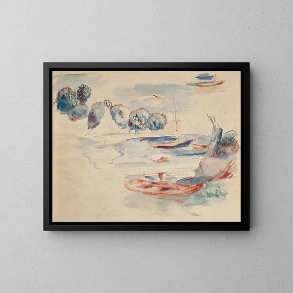 Laivastututkimukset - Pierre-Auguste Renoir — kehystetty taideteos seinällä