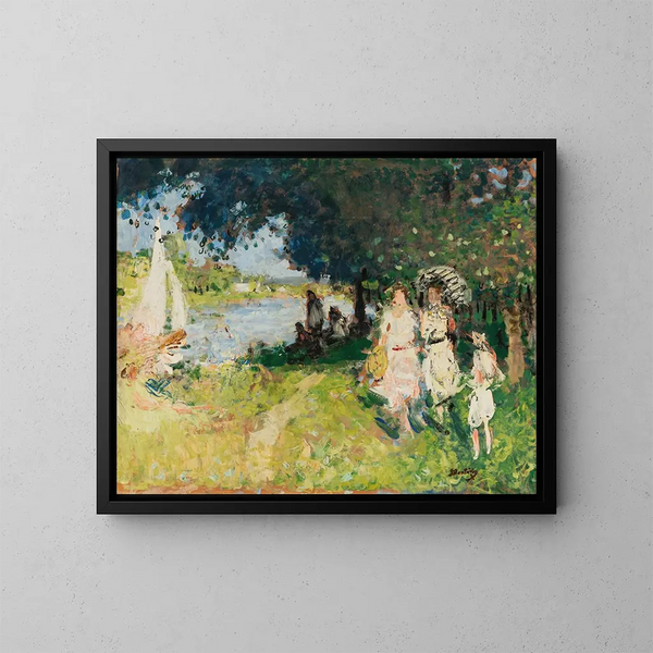 Au bord de la Seine - Pierre-Eugène Montzin — kehystetty taideteos seinällä