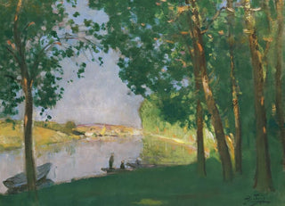 PierreEugne Montzin - Moret Sur Loing Bord De Rivire.webp
