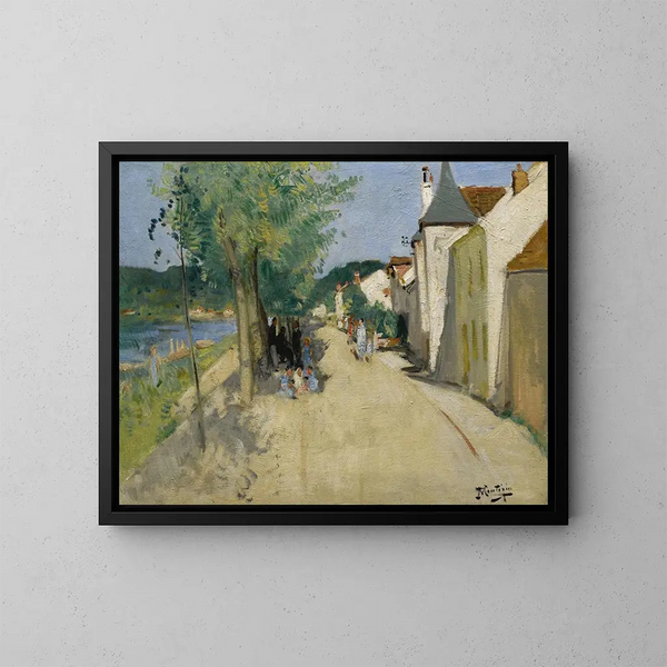 Quai Saint-Mammes - Pierre-Eugène Montzin — kehystetty taideteos seinällä