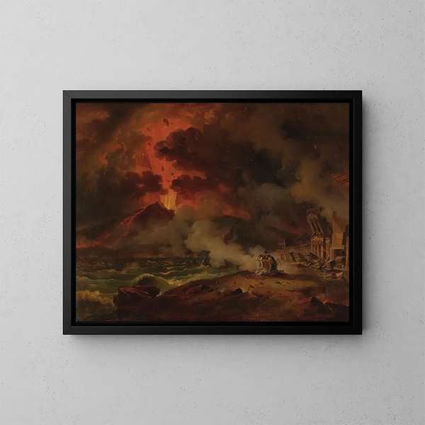 La Destruction de Pompéi - Pierre-Henri de Valenciennes — kehystetty taideteos seinällä