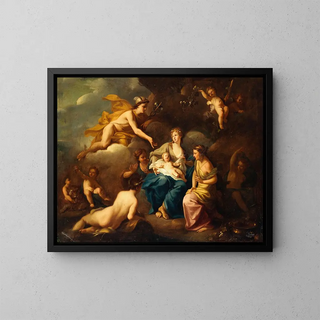La Naissance de Bacchus - Pierre-Jacques Cazes — kehystetty taideteos seinällä