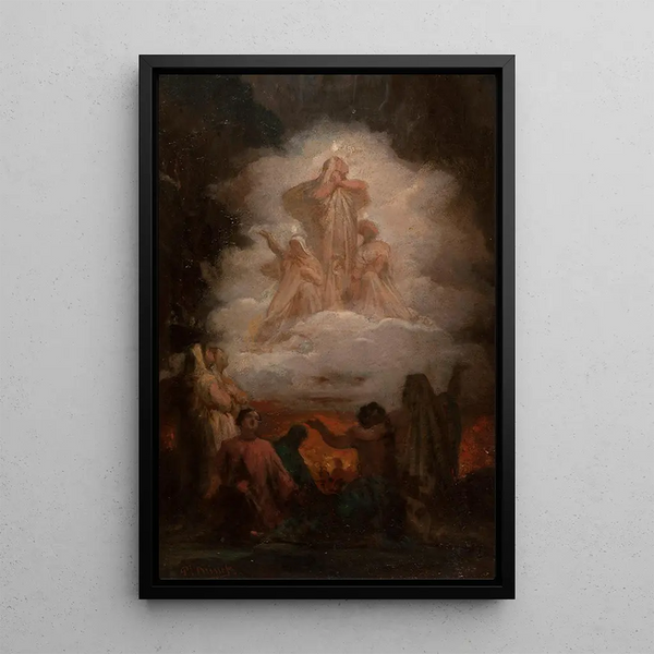 kiirastulen sielut - Pierre-Nicolas Brisset — kehystetty taideteos seinällä