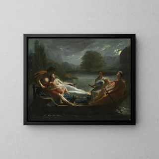 Le Rêve de bonheur - Pierre-Paul Prud'hon — kehystetty taideteos seinällä