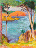 Merinäköala, mäntyjä ja punaisia kiviä - Pierre Bonnard — näkymä teoksesta