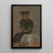 Nainen mustan hatun kanssa - Pierre Bonnard — kehystetty taideteos seinällä