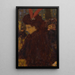 Nainen höyhenen kanssa - Pierre Bonnard — kehystetty taideteos seinällä