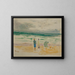 La plage, trois personnages et un chien - Pierre Bonnard — kehystetty taideteos seinällä