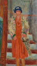 Punainen mekko - Pierre Bonnard — näkymä teoksesta
