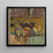 Les Deux bœufs et la ferme - Pierre Bonnard — kehystetty taideteos seinällä