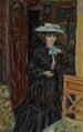 Marthe valkoisessa hatussa - Pierre Bonnard — näkymä teoksesta