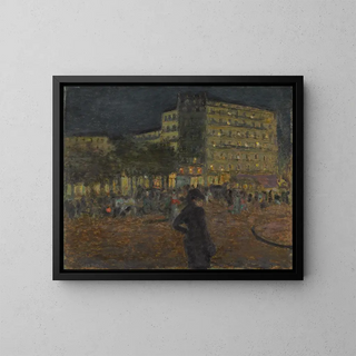 Place Pigalle la nuit - Pierre Bonnard — kehystetty taideteos seinällä
