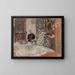 Nainen ja koira pöydässä - Pierre Bonnard — kehystetty taideteos seinällä