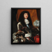 Louis XIV avec perruque noire et armure - Pierre Mignard — kehystetty taideteos seinällä