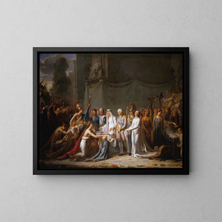 Louis XVIII:n sisäänkäynnin allegoria Pariisissa 3. toukokuuta 1814 - Pierre Nicolas Legrand — kehystetty taideteos seinällä