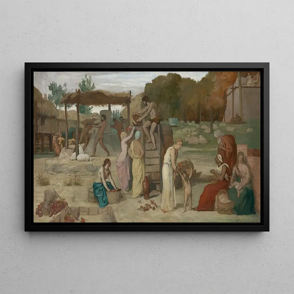 Cidre-maalaus - Pierre Puvis de Chavannes — kehystetty taideteos seinällä