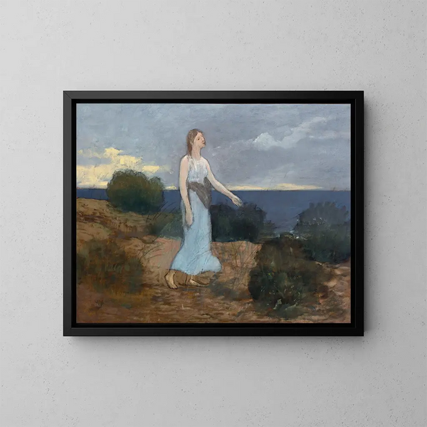 La Foi aux Grèves - Pierre Puvis de Chavannes — kehystetty taideteos seinällä