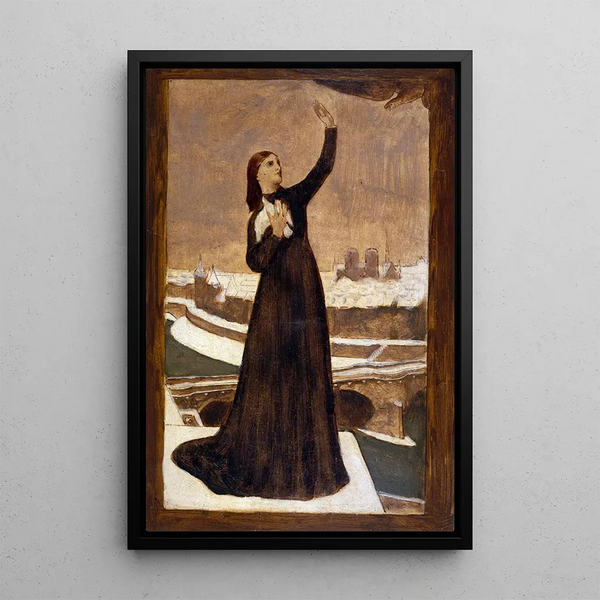Le Pigeon voyageur - Pierre Puvis de Chavannes — kehystetty taideteos seinällä