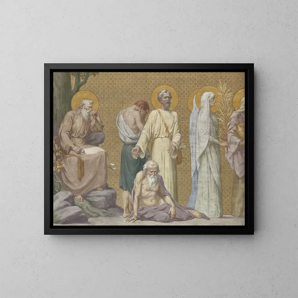 Procession - Pierre Puvis de Chavannes — kehystetty taideteos seinällä