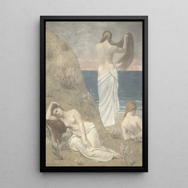 Jeunes filles au bord de la mer - Pierre Puvis de Chavannes — kehystetty taideteos seinällä