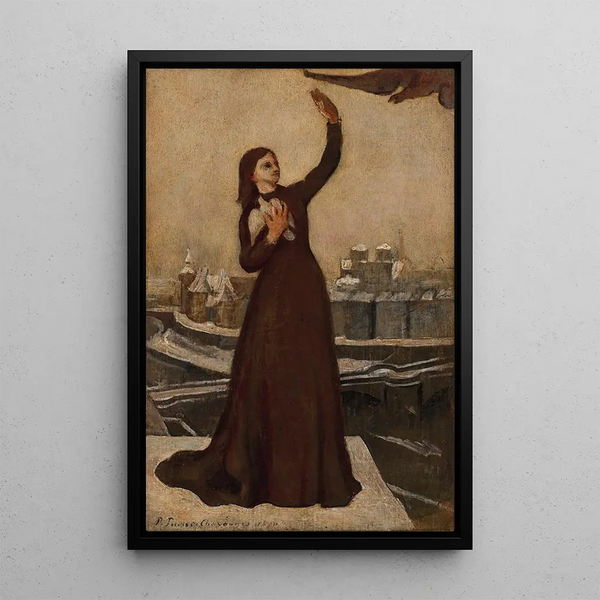 Étude pour Le Pigeon voyageur - Pierre Puvis de Chavannes — kehystetty taideteos seinällä