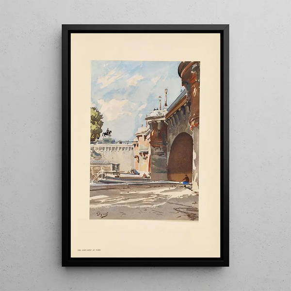 Le Pont-Neuf Paris - Pierre Vignal — kehystetty taideteos seinällä