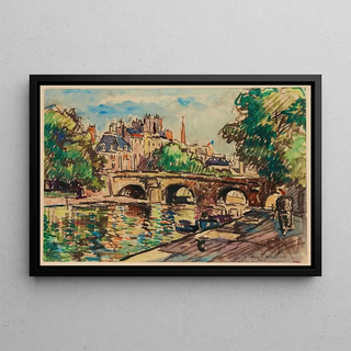 Pierre de Belay - Le PontNeuf et la Cit du ct du quai Conti.webp