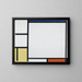 Composition avec bleu, rouge, jaune et noir - Piet Mondrian — kehystetty taideteos seinällä