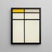 Composition avec double ligne et jaune - Piet Mondrian — kehystetty taideteos seinällä