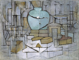 Luontokuva kuolleesta luonnosta ingveripöntön kanssa II - Piet Mondrian — näkymä teoksesta