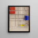 Study for a composition - Piet Mondrian — kehystetty taideteos seinällä