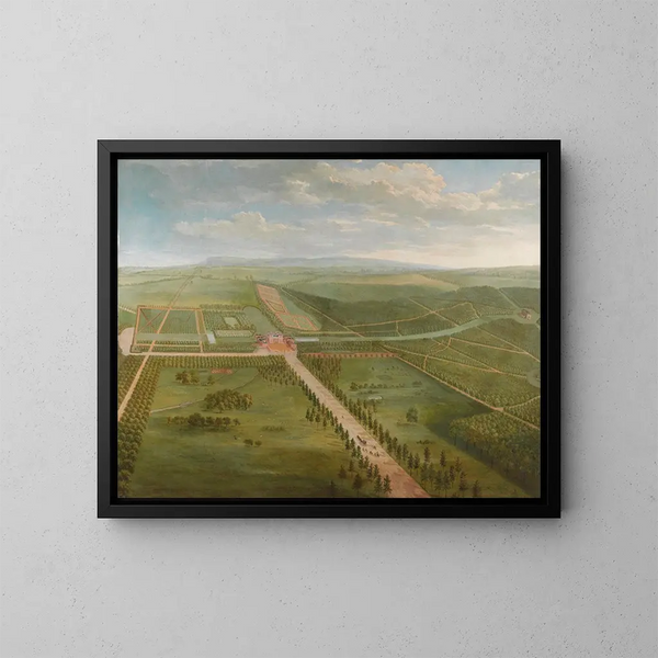 Vue de Tottenham Park, Wiltshire - Pieter Andreas Rysbrack — kehystetty taideteos seinällä