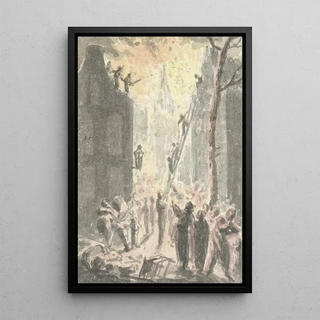 Pieter Bartholomeusz Barbiers - Brand in een huis.webp