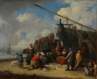Pieter Bout - Fischmarkt am Strand.webp