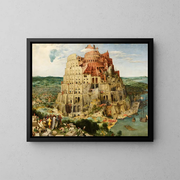 La Tour de Babel - Pieter Bruegel van Oldenbarneveld — kehystetty taideteos seinällä