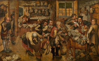Kylän asianajajan maalaus - Pieter Brueghel III — näkymä teoksesta