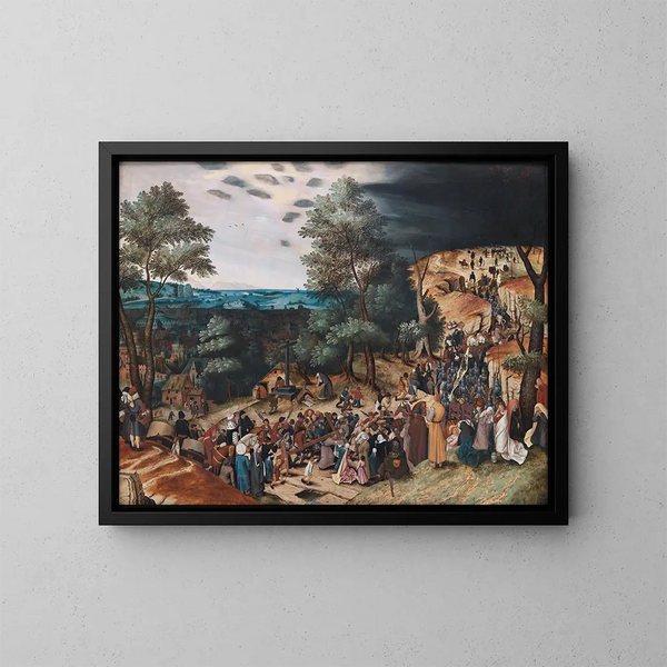 Kristus Calvaariintien varrella - Pieter Brueghel nuorempi — kehystetty taideteos seinällä