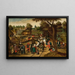 Kermessin paluu (Tapauskonflikti) - Pieter Brueghel nuorempi — kehystetty taideteos seinällä