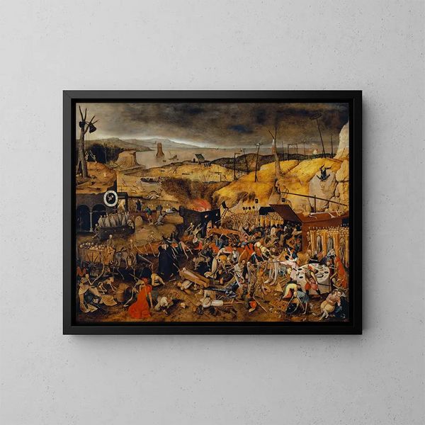 Le Triomphe de la Mort - Pieter Brueghel le Jeune — kehystetty taideteos seinällä