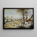 Talvimaisema maalaus linnunpyyntiä - Pieter Brueghel nuorempi — kehystetty taideteos seinällä