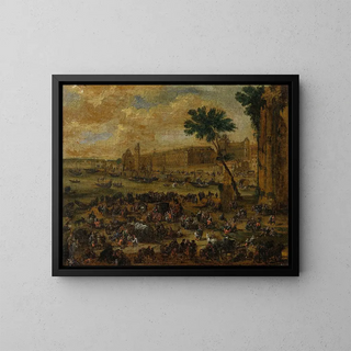 Pieter Casteels - Le Louvre et la Galerie du bord de leau vus du PontNeuf.webp