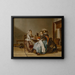 Korttipelaajat sisätilassa - Pieter Codde — kehystetty taideteos seinällä