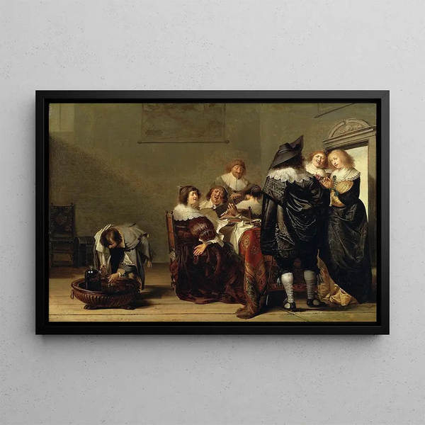 Yhtiö, joka tekee musiikkia - Pieter Codde — kehystetty taideteos seinällä
