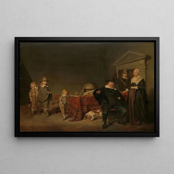 Perhekuva - Pieter Codde — kehystetty taideteos seinällä