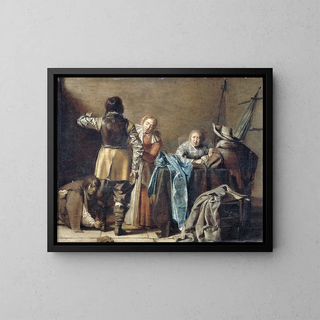 Sisätilasta vartiointitalossa - Pieter Codde — kehystetty taideteos seinällä