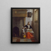 Une femme épluchant des pommes - Pieter de Hooch — kehystetty taideteos seinällä