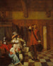 Porteur de mauvaises nouvelles - Pieter de Hooch — näkymä teoksesta