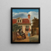Henkilöhahmot pihalla talon takana - Pieter de Hooch — kehystetty taideteos seinällä