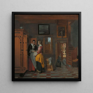 Pieter De Hooch - Interior with Women beside a Linen Cupboard.webp